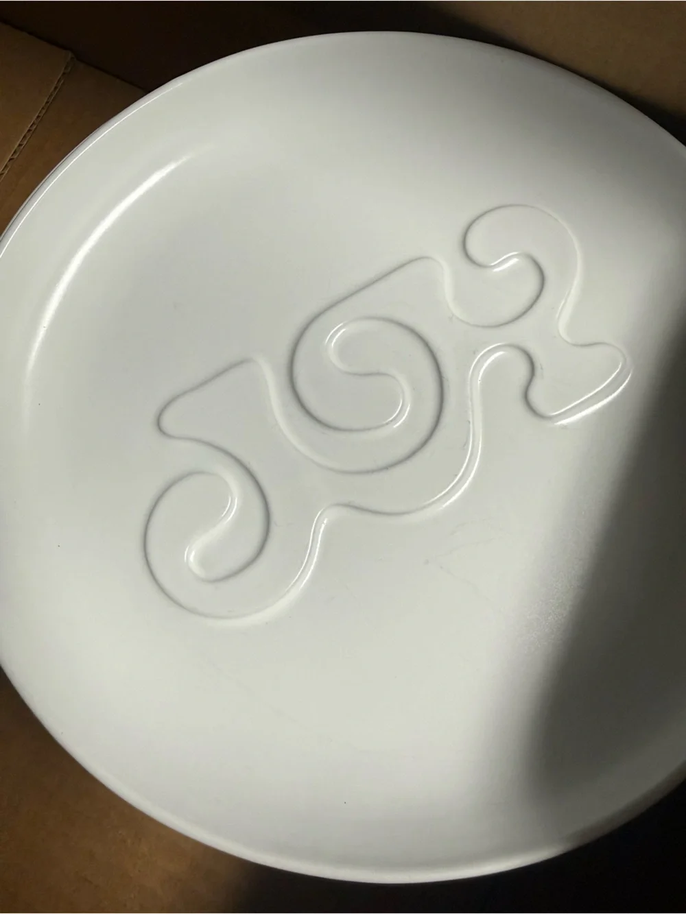 Crate&Barrel White Ceramic Serving Plates